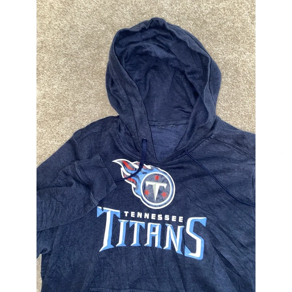 Nike Dri Fit Tennessee Titans Hoodie Mens XL Blue Fleece Rayon Blend‎ NFL Swoosh